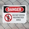 Signmission Do Not Enter Restricted Area Danger Sign, Plastic, 10in W x 7in L, 2PK OS-2PACK-DS-P-710-L-1134 - alternate 8